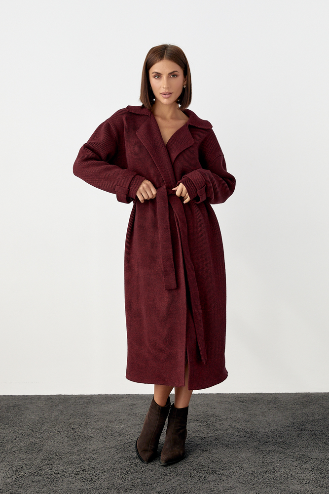 Пальто в'язане жіноче 0159