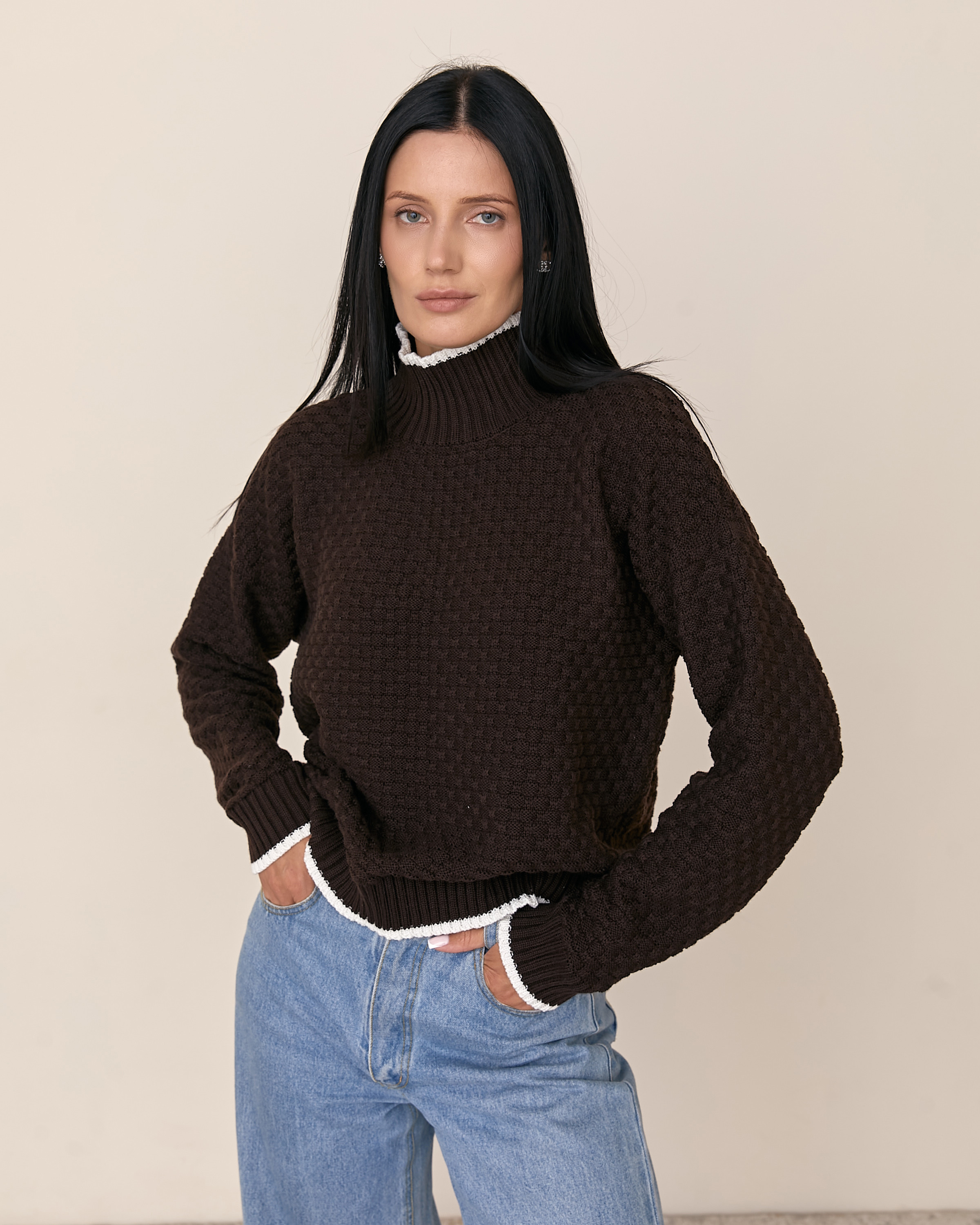 Viviami 0255 Джемпер контрасний кант